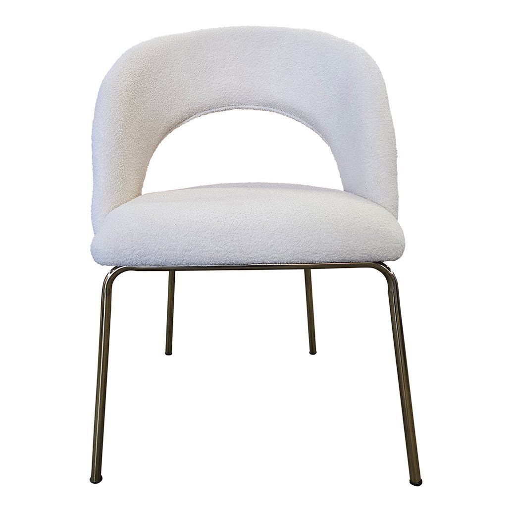 White Bloucle Chair, 1980s photo vintage