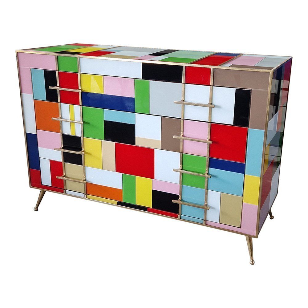 Dresser With 4 Glass Drawers, 1980s photo Furniture