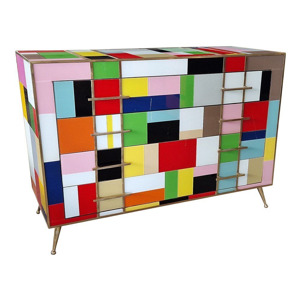 Dresser With 4 Glass Drawers, 1980s photo buy