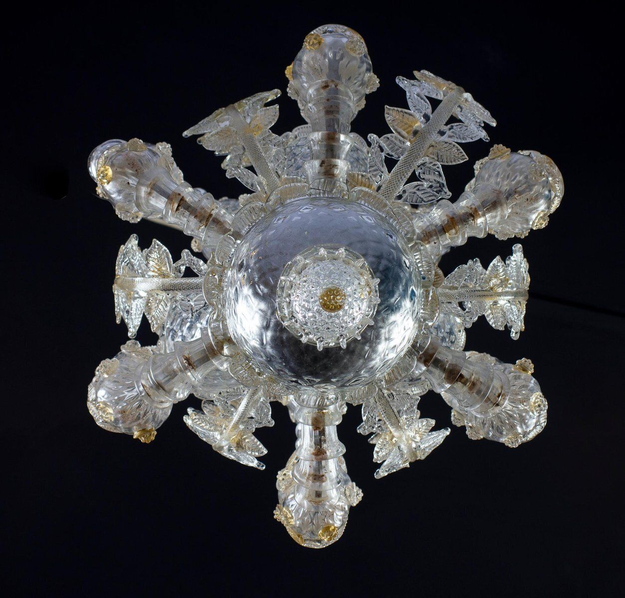 Murano Glass Chandelier Attributed To Barovier & Toso, 1940s photo buy
