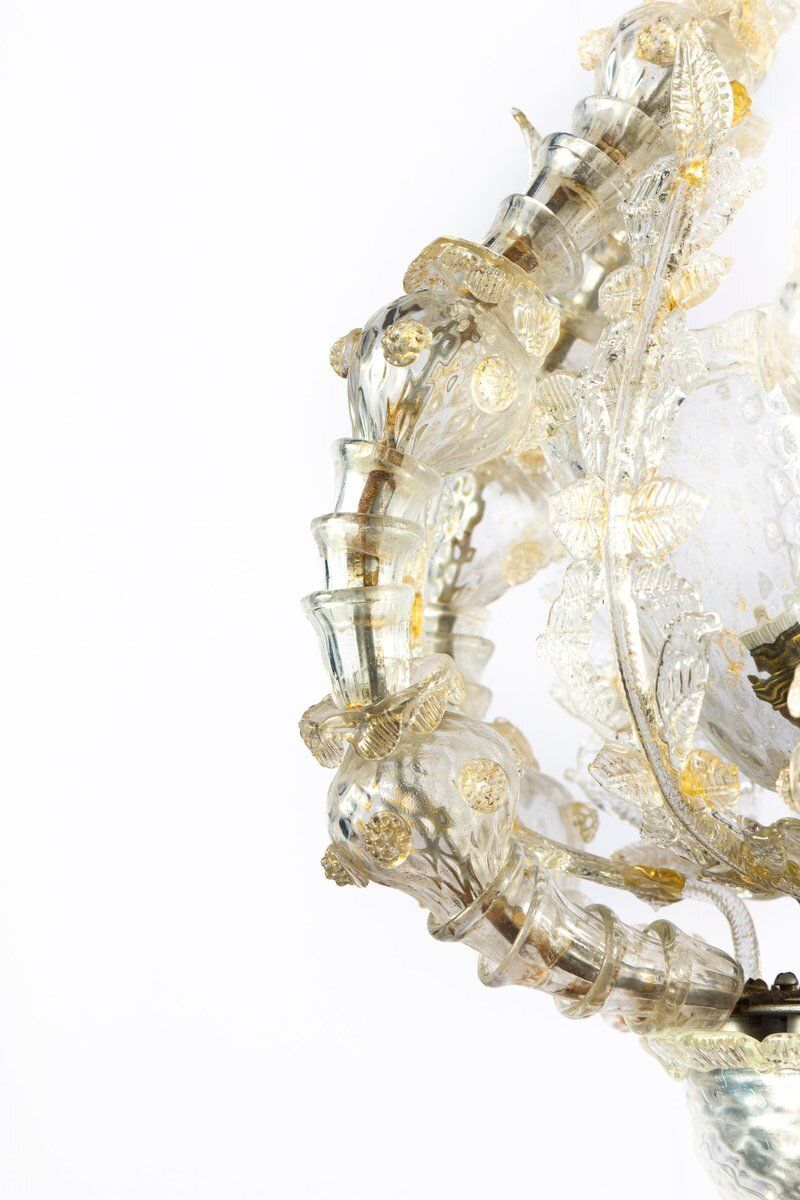 photo furniture Murano Glass Chandelier Attributed To Barovier & Toso, 1940s