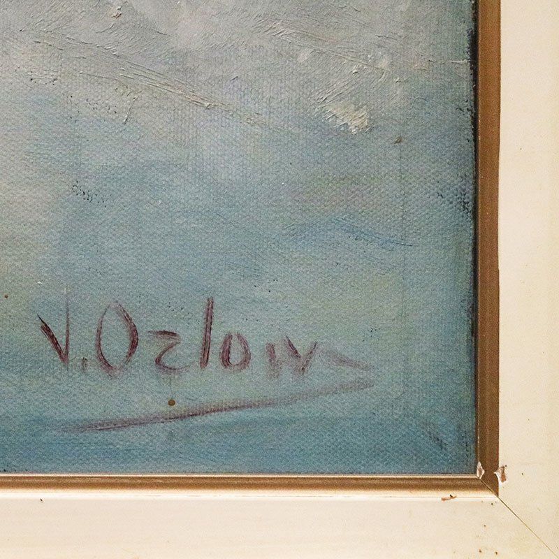Victor Orlow, Winter In The Steppe, 1950s, Oil On Canvas, Framed photo vinterior