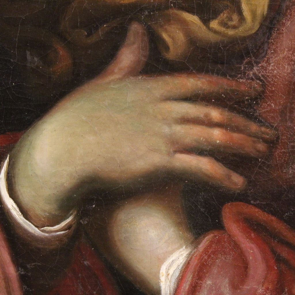 photo for sale Antique Italian Painting From The 17th Century, Virgin Of Sorrows