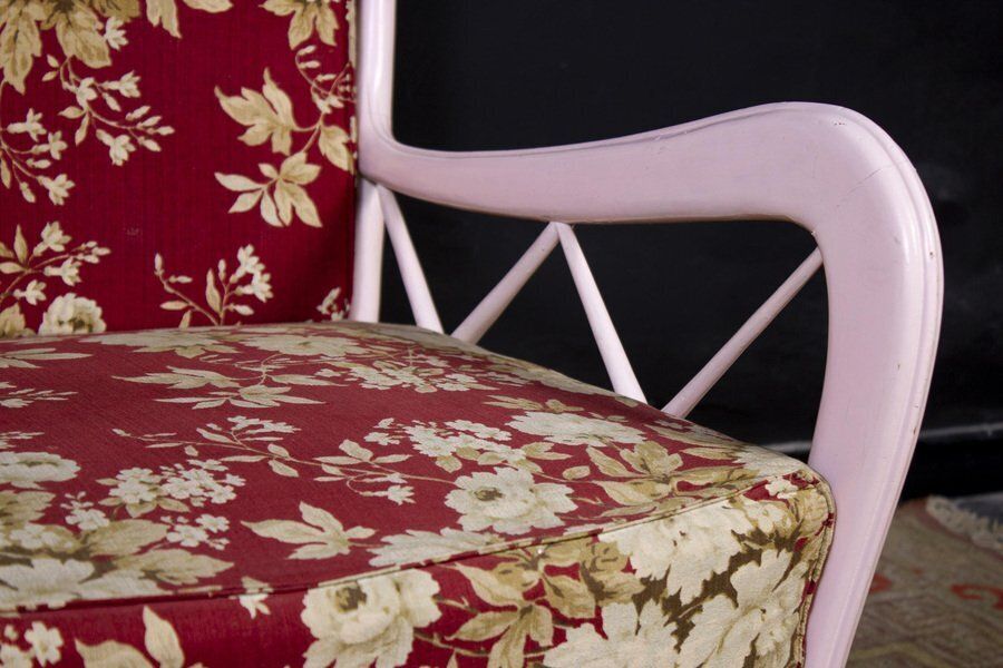 6696.0 Mid Century Italian Pink Armchairs In The Style Of Paolo Buffa, 1950s photo
