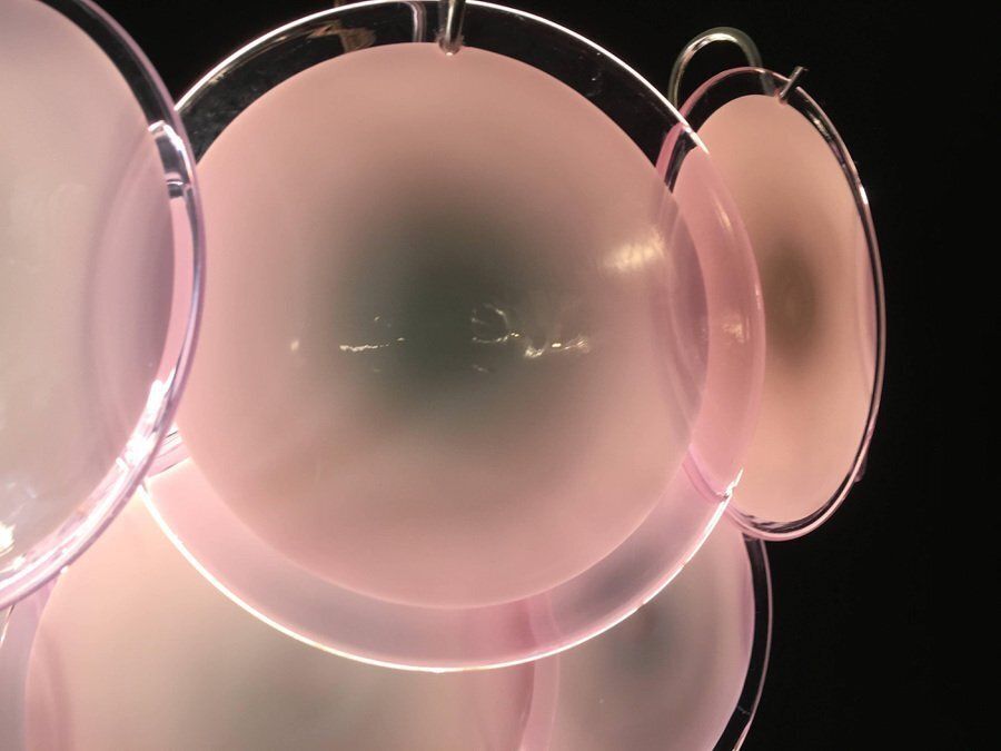 Disc Murano Chandelier From Vistosi, 1970s, Set Of 4 photo 2309.0