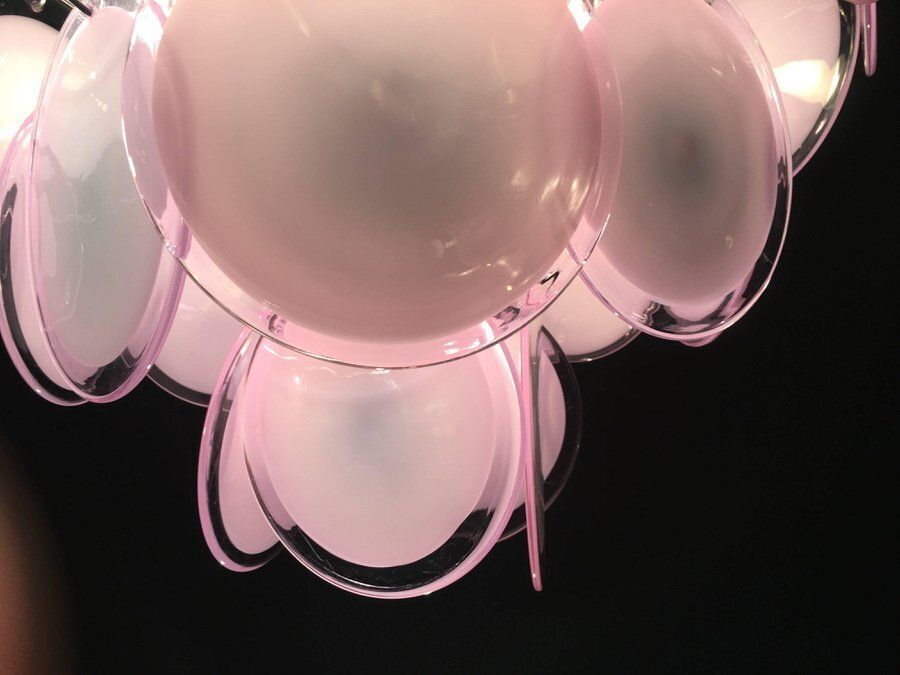 Disc Murano Chandelier From Vistosi, 1970s, Set Of 4 photo vinterior