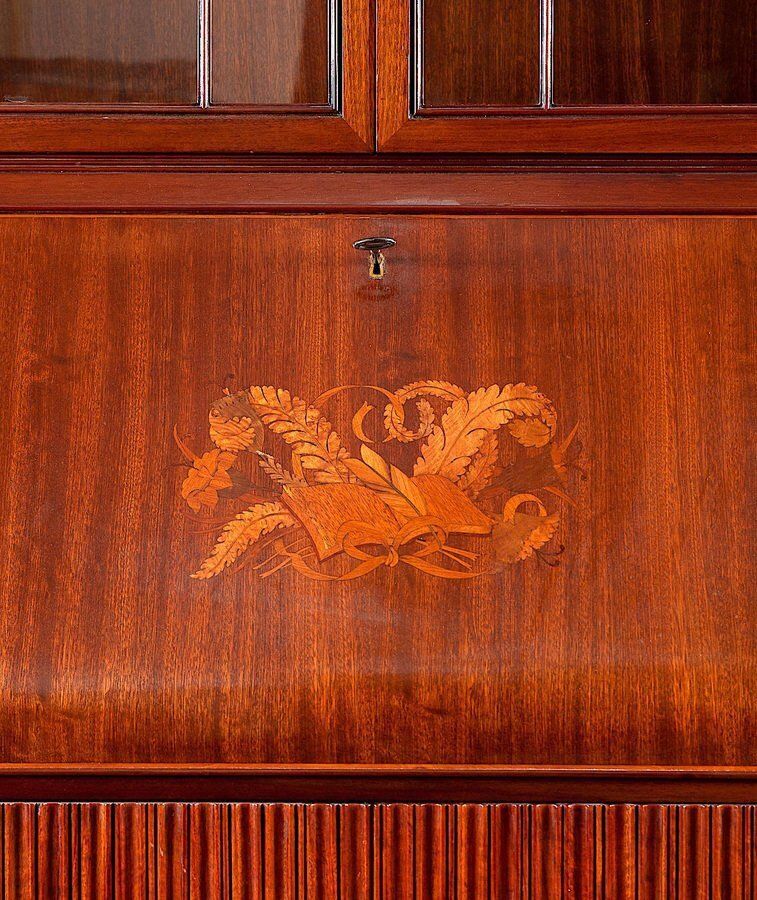 Mid Century Trumeau Bookcase Or Cabinet By Paolo Buffa, 1940 photo for sale