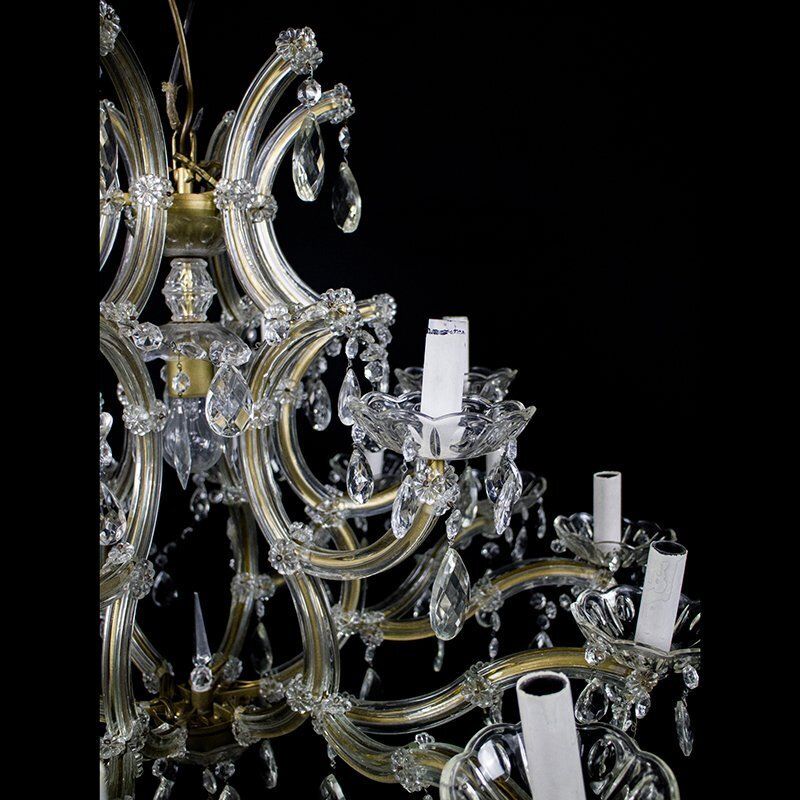 Lighting Maria Teresa Chandelier With 18 Lights In Bohemian Crystal, 1950s photo