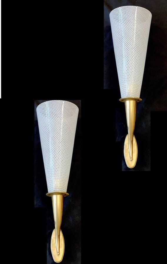 6291.0 Reticello Sconces Or Wall Lights From Venini, 1940, Set Of 2 photo