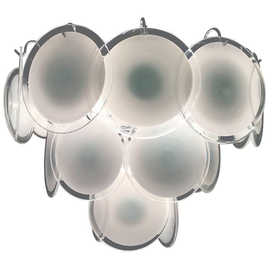 Disc Murano Chandeliers From Vistosi, 1970s, Set Of 4
