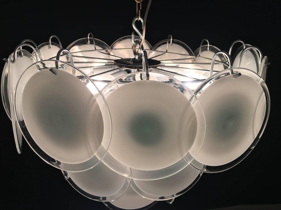 Disc Murano Chandeliers From Vistosi, 1970s, Set Of 4 photo furniture