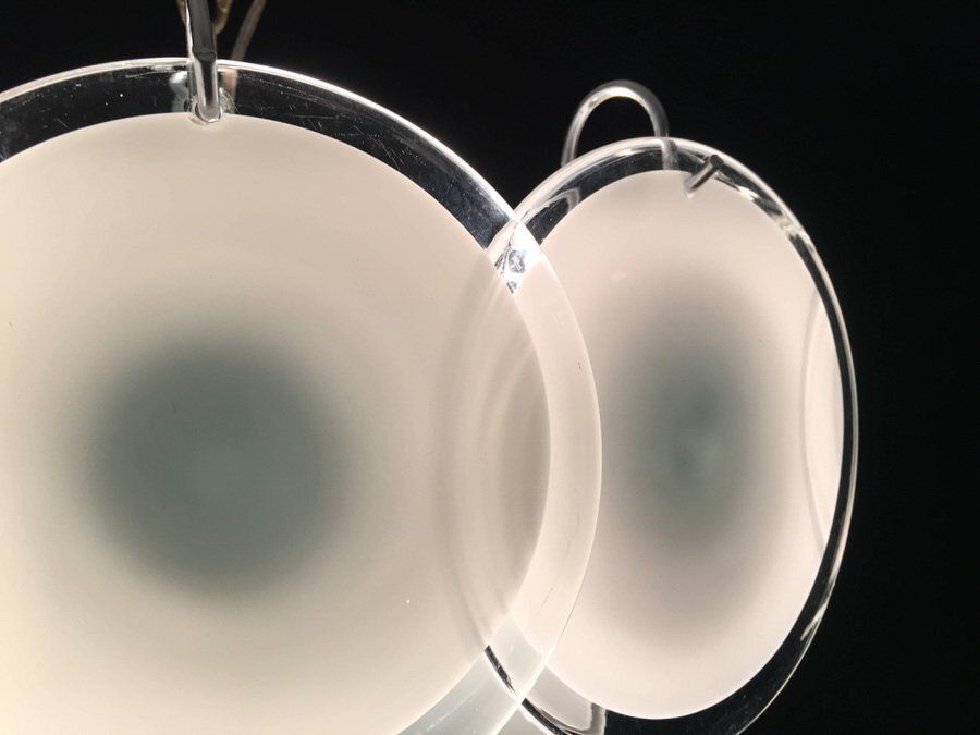 Disc Murano Chandeliers From Vistosi, 1970s, Set Of 4 photo 2309.0