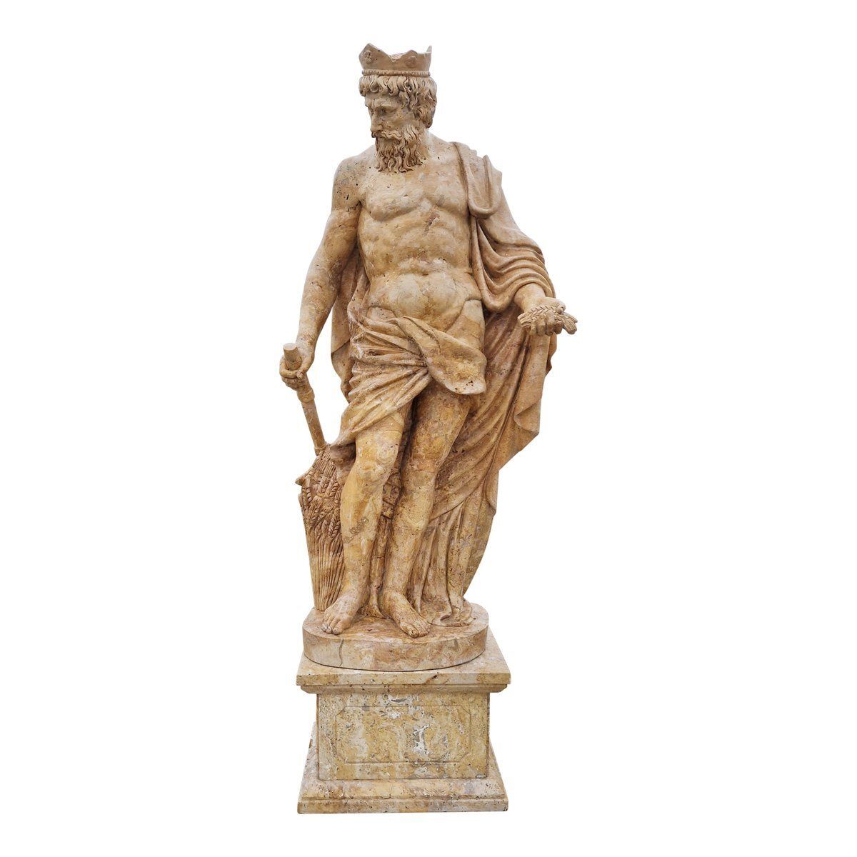 Italian Artist, Four Seasons Statues, Travertine, Set Of 4 photo furniture