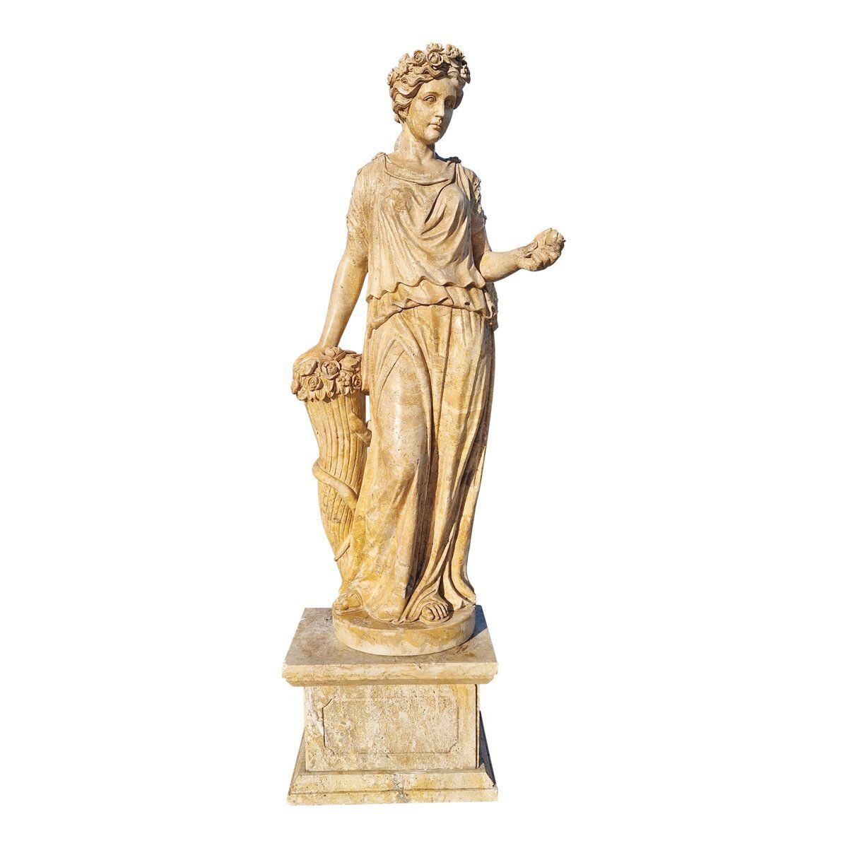 Italian Artist, Four Seasons Statues, Travertine, Set Of 4 photo for sale