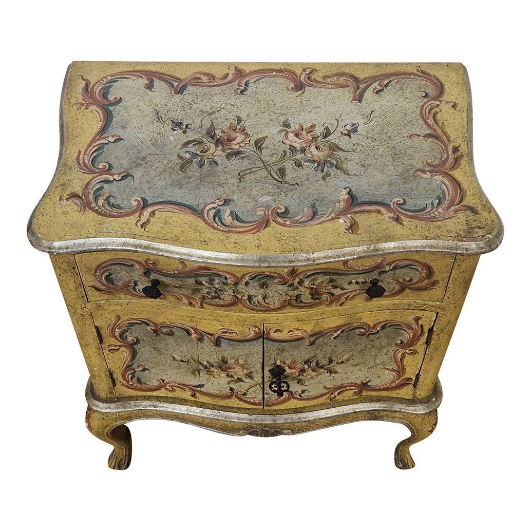 Lacquered Bedside Table With One Drawer And Two Doors, 1980s photo 1140.0