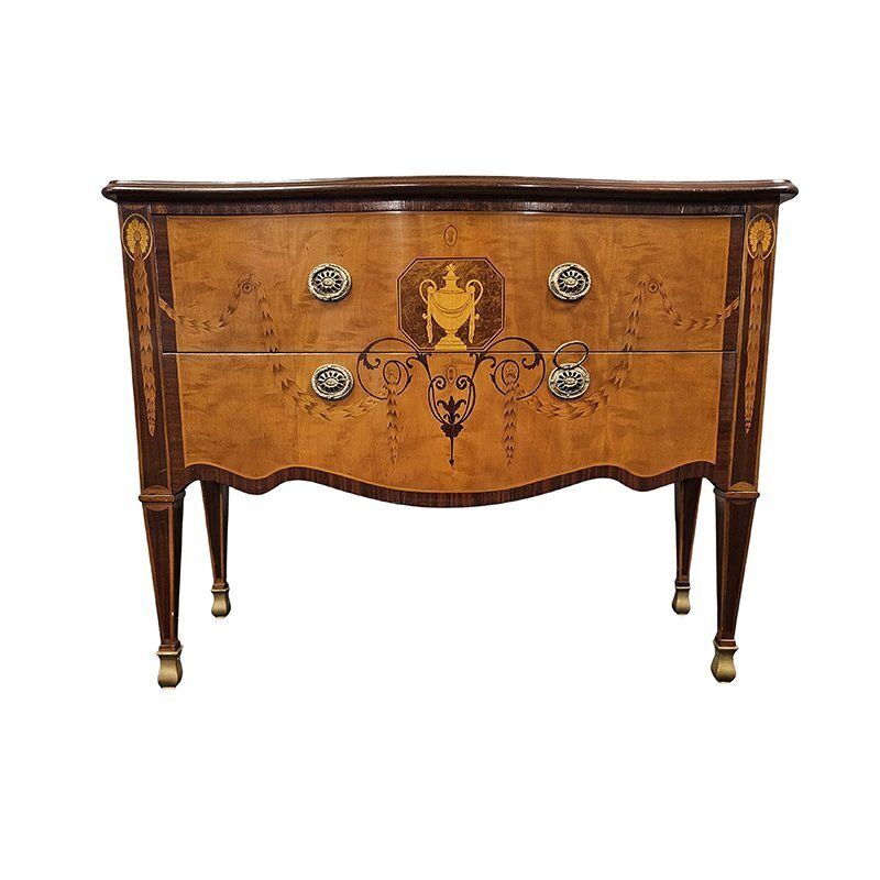 Two Drawer Wooden Chest Of Drawers