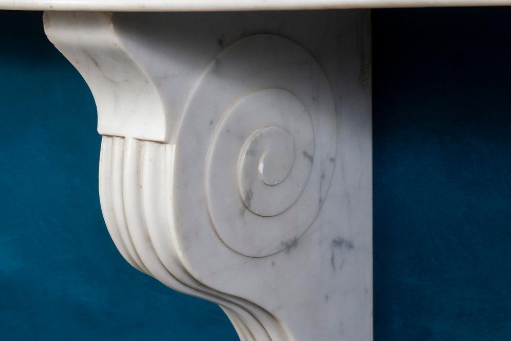 Italian Carrara White Marble Console Tables, 1950s, Set Of 2 photo vinterior
