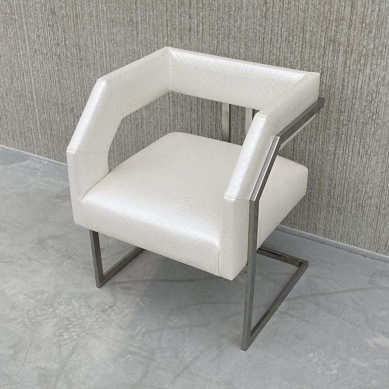 White Eco Leather Armchair, 1980s photo furniture