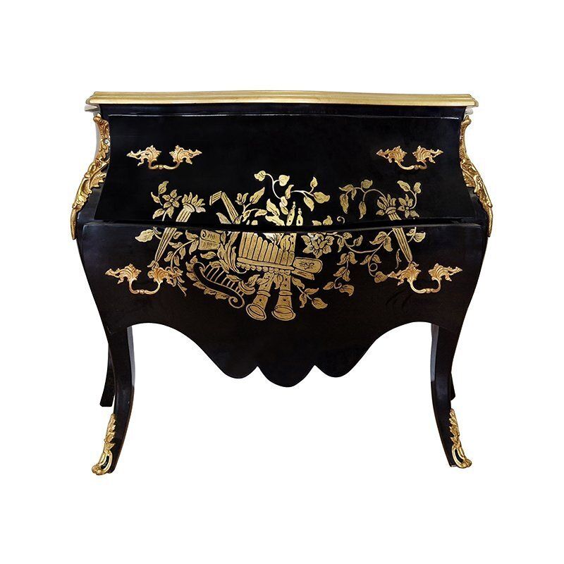 Dresser In Black Lacquered Wood, 1990s