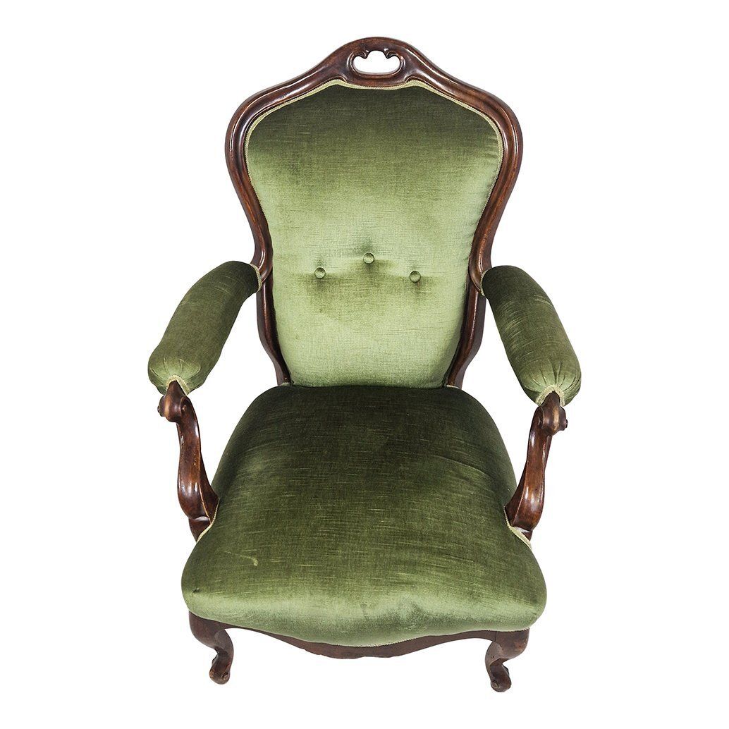 Louis Philippe Wooden Armchair, 1890s photo furniture