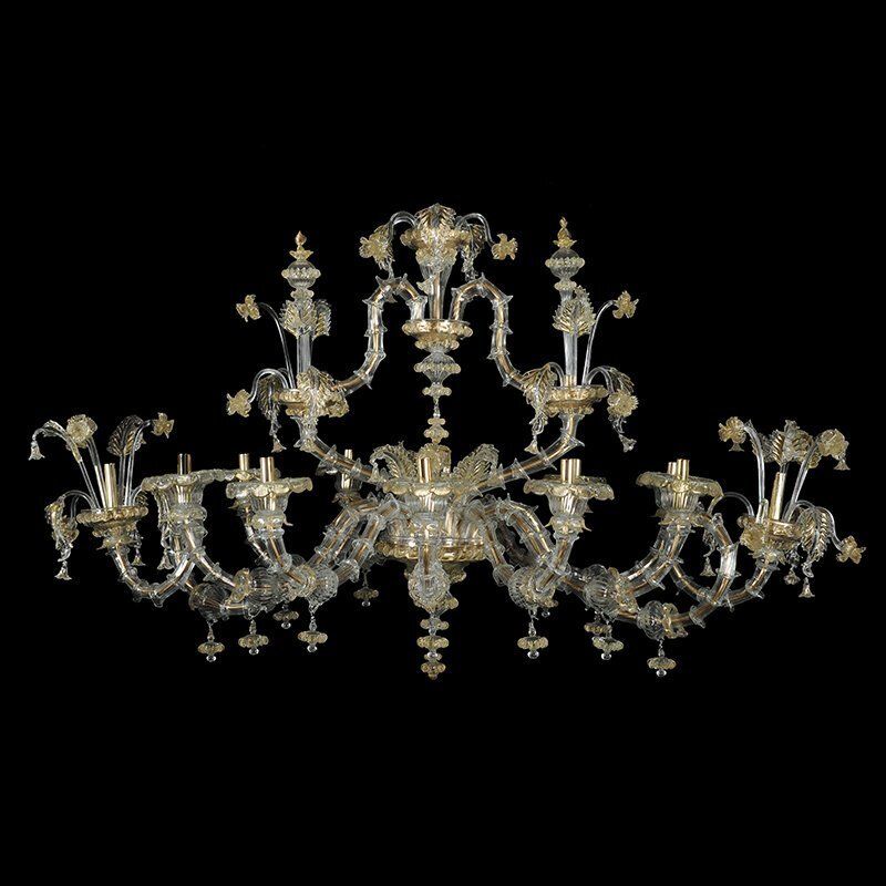 Murano Glass Boat Chandelier, 1970s