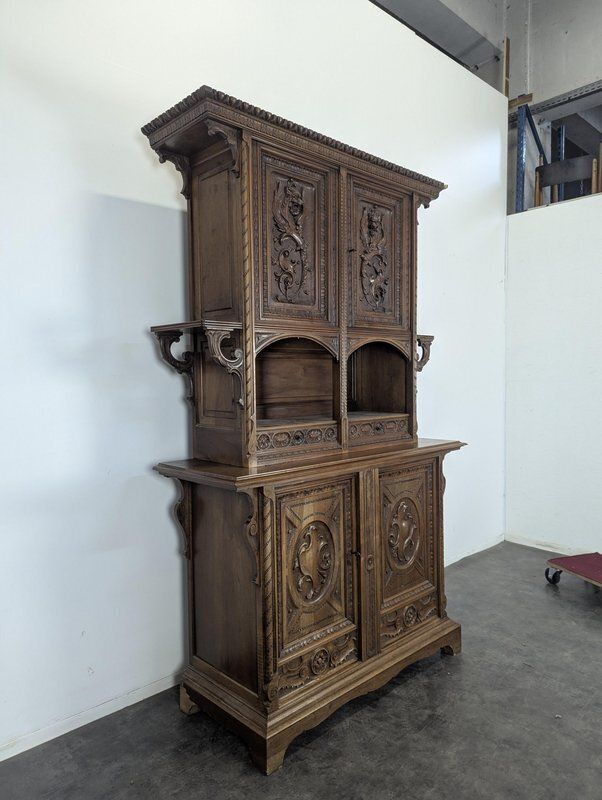 Renaissance Style Walnut Buffet By Mercier photo furniture