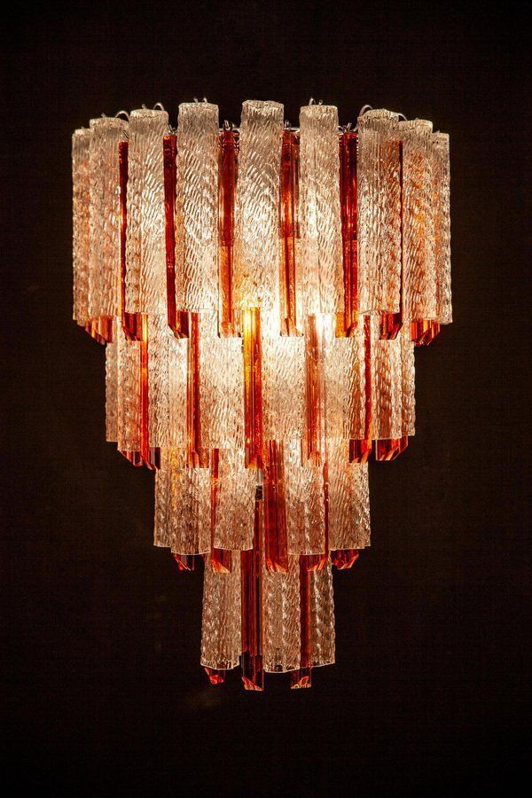 Mid Century Murano Glass Tronchi Four Tier Chandelier, 1960 photo furniture