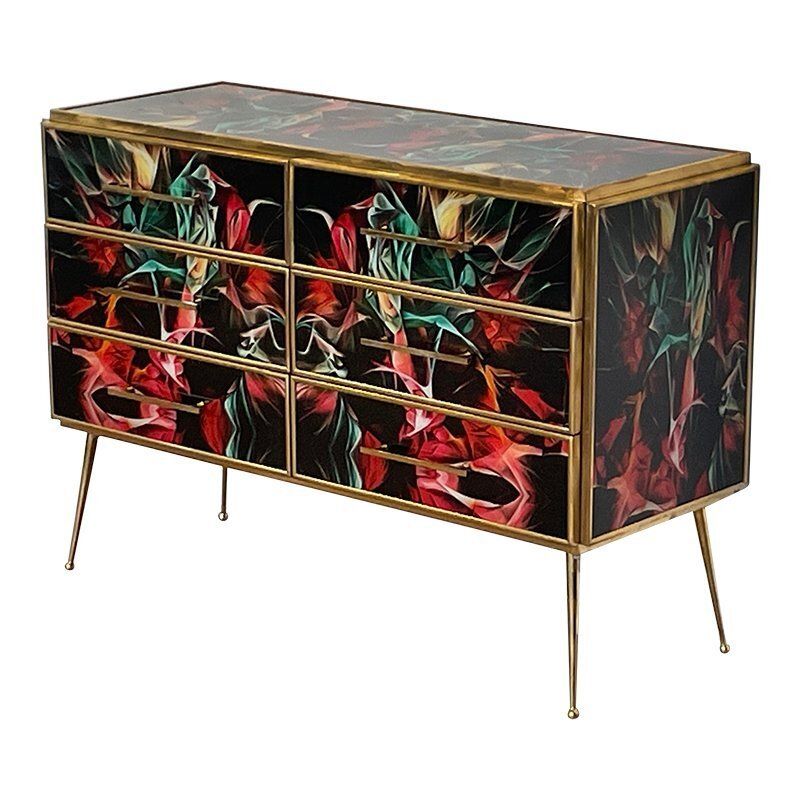 Multicolor Murano Glass Dresser, 1980s photo furniture