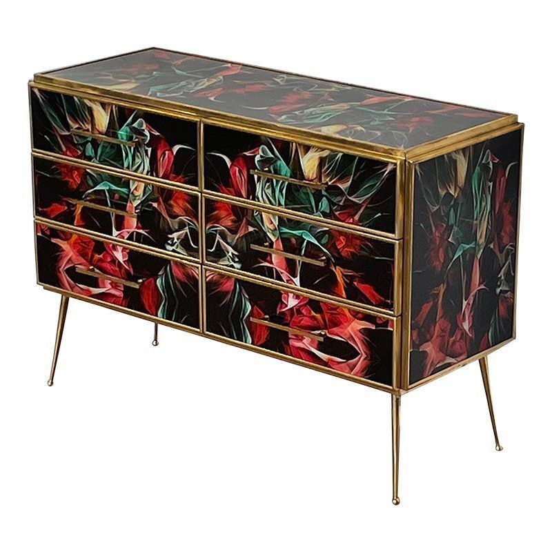 Multicolor Murano Glass Dresser, 1980s photo Furniture