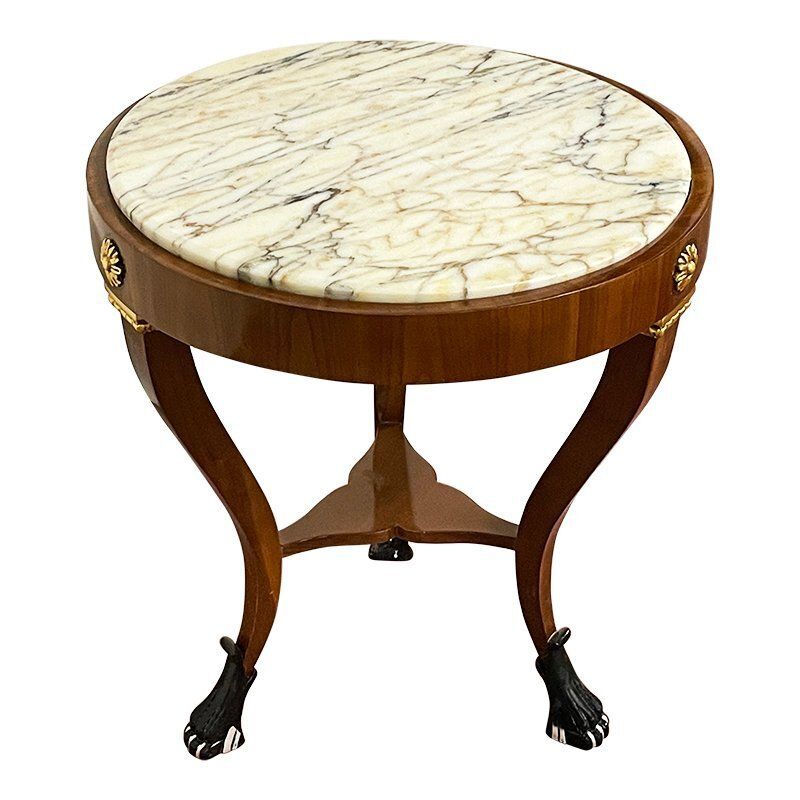 French Style Coffee Tables With Marble Tops, 1990s, Set Of 2 photo 2475.0