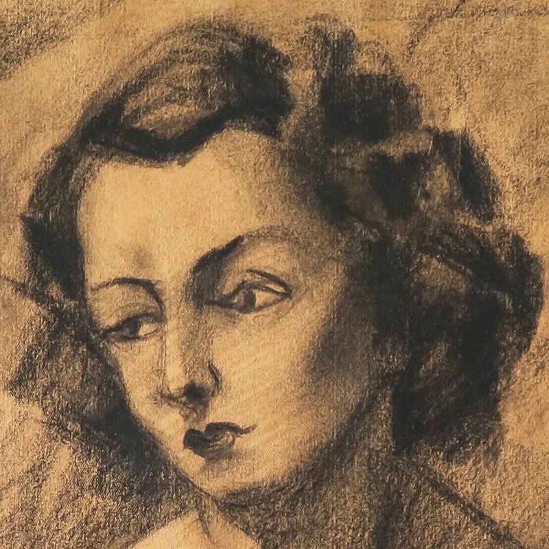 Giacomelli Ferruccio, Nude Of Young Woman, 1954, Drawing On Paper photo Art