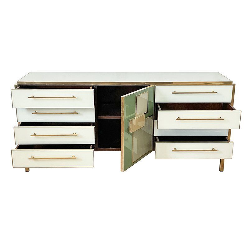 Glass Dresser With Central Door, 1980s photo buy