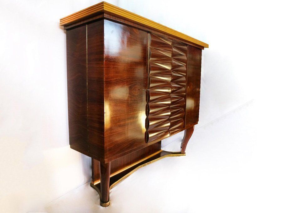 Italian Art Deco Dry Bar Cabinet By Michele Merighi, 1940 photo vintage