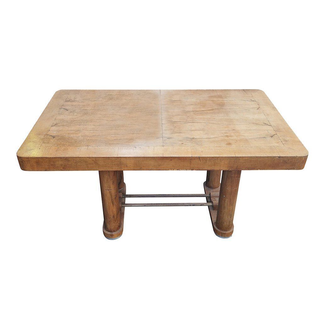 Italian Art Deco Walnut Table, 1930s photo for sale