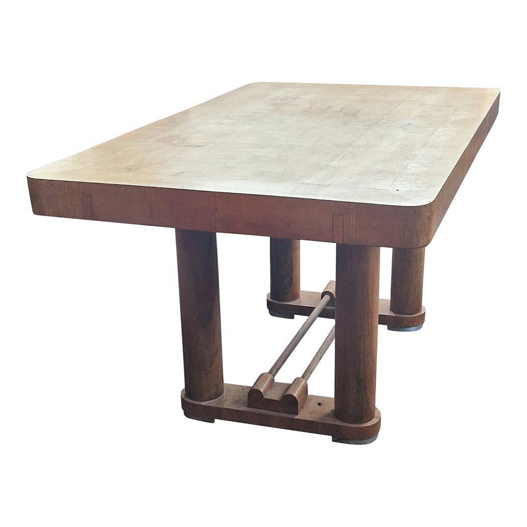 Italian Art Deco Walnut Table, 1930s photo Furniture