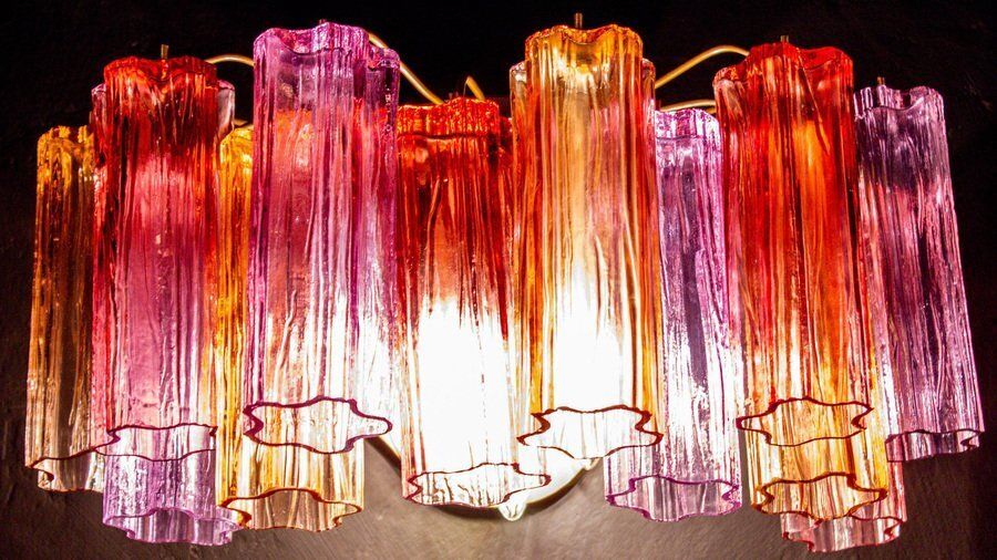 photo buy Mid Century Colored Murano Glass Sconces By Toni Zuccheri For Venini, Set Of 2