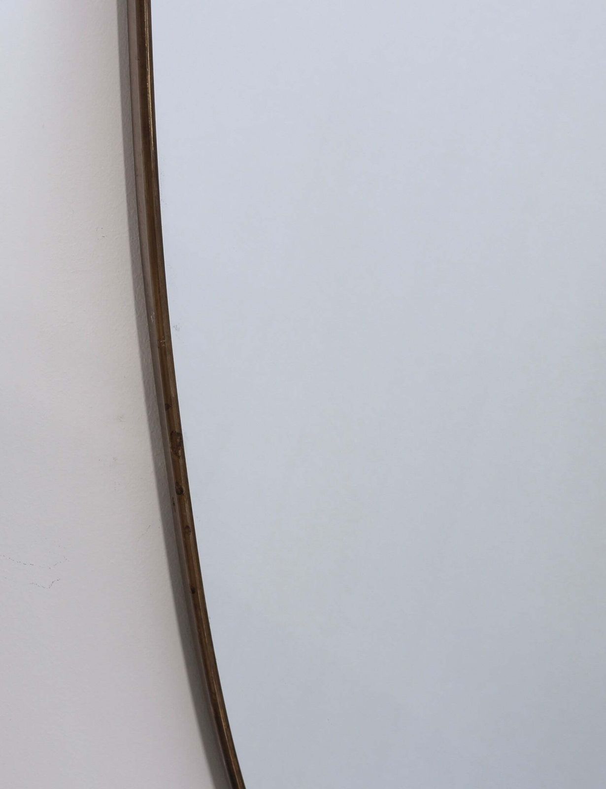 Vintage Italian Wall Mirror With Brass Frame (Circa 1960s) photo for sale