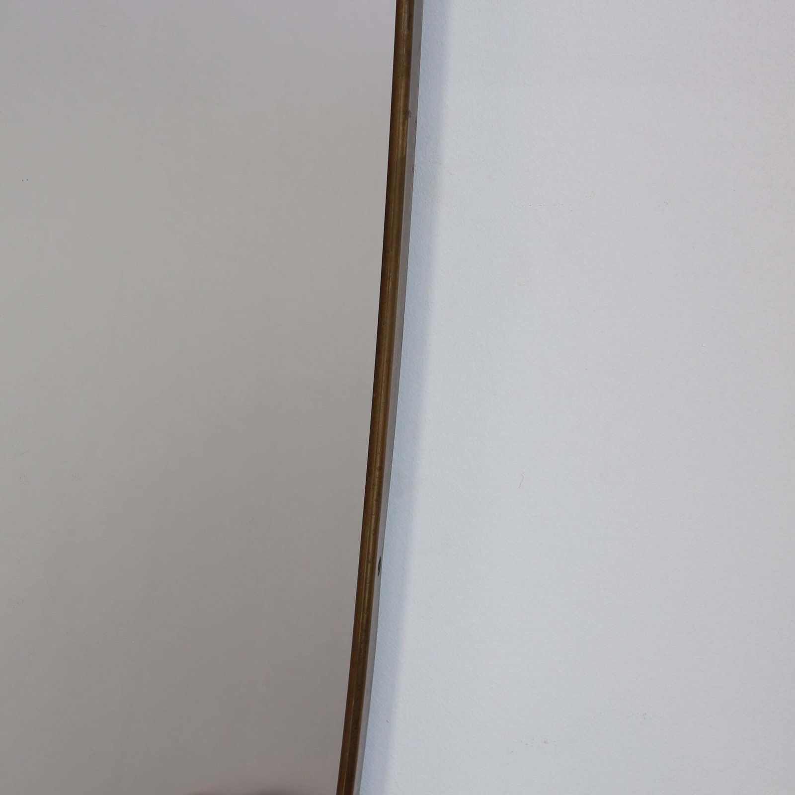 Vintage Italian Wall Mirror With Brass Frame (Circa 1960s) photo vintage