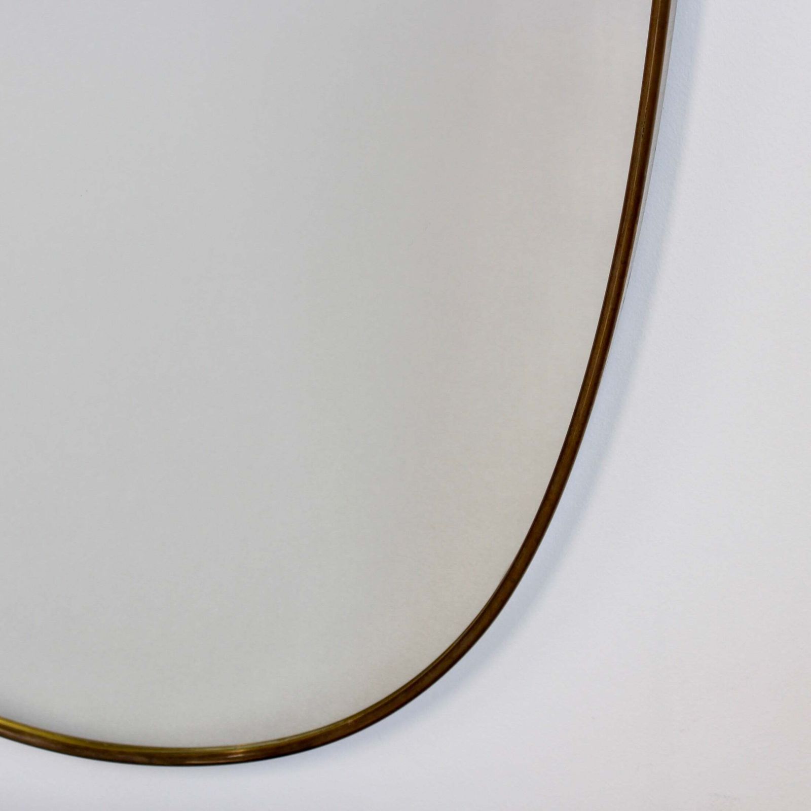 photo furniture Vintage Italian Wall Mirror With Brass Frame (Circa 1960s)