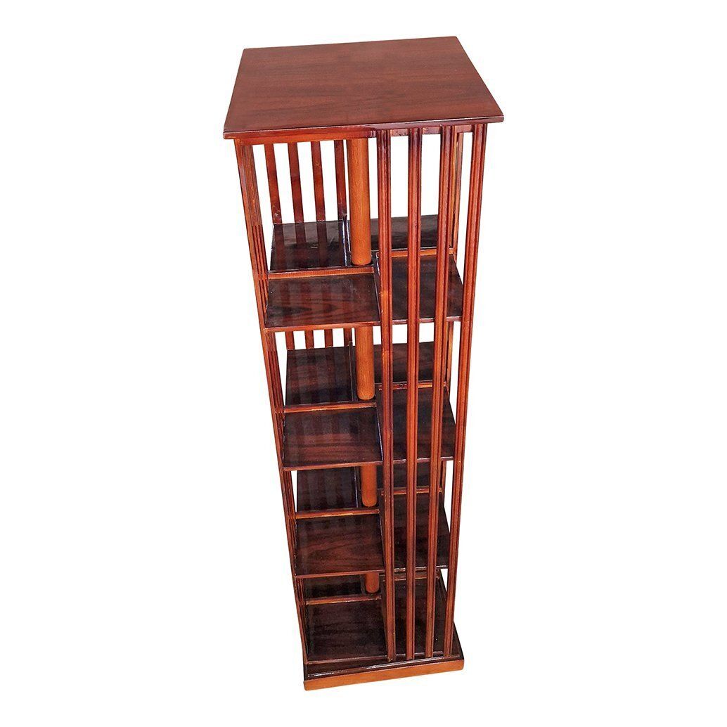 Quadrangular Revolving Bookcase In Walnut, 1980s photo 1474.0