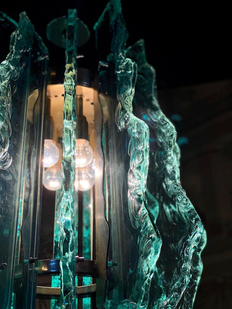 photo buy Cut Glass Chandelier From Fontana Arte, 1960s