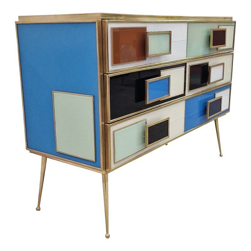 Multicoloured Three Drawer Dresser, 1990s photo furniture