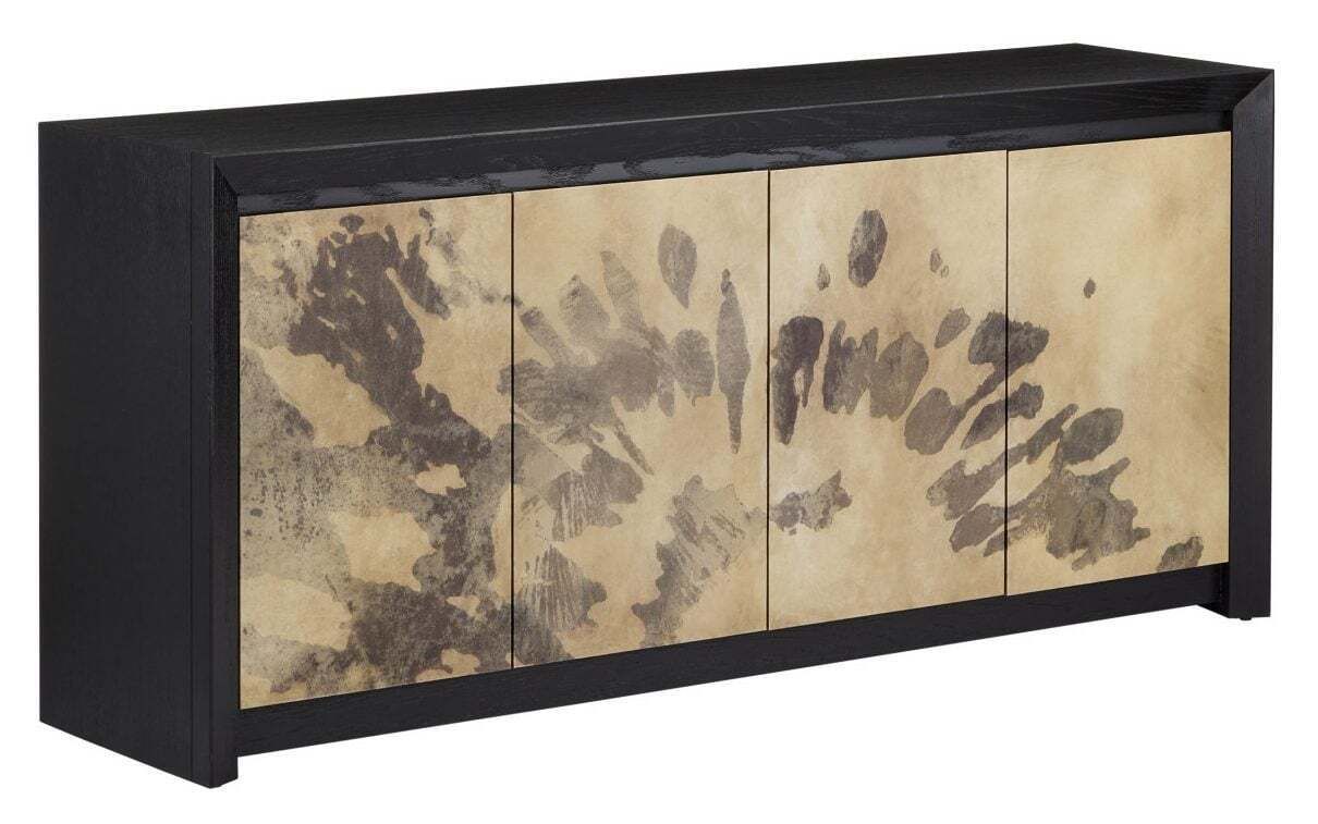 Currey's & Company Karlson Faux Vellum Credenza photo for sale