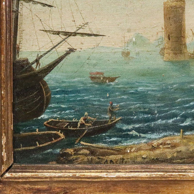 Vittore Zanetti Zilla, Capriccio In Venice, 1909, Oil On Canvas, Framed photo Art