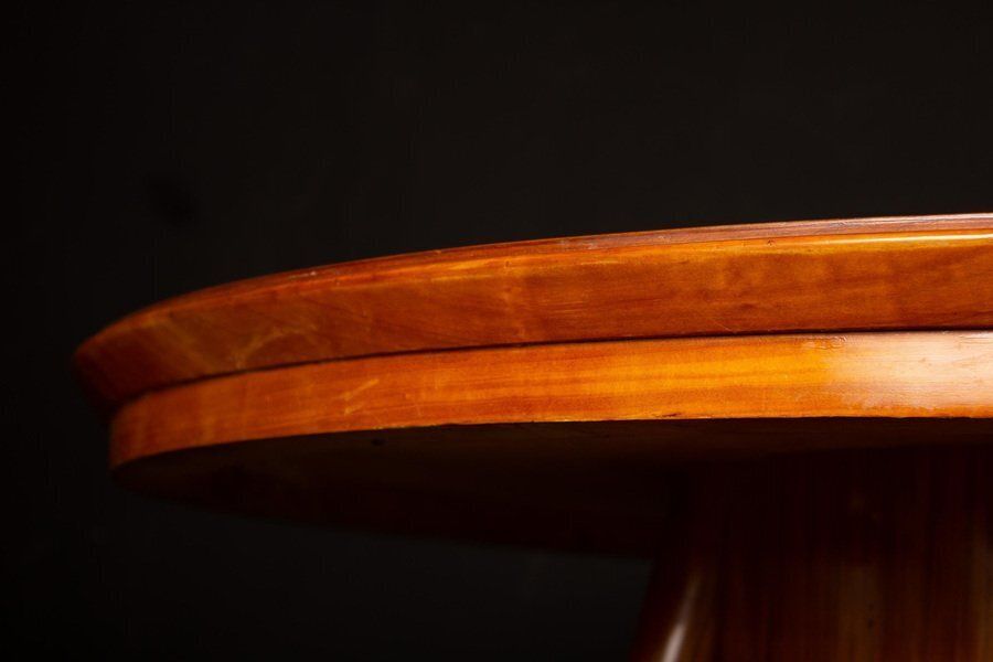 Mid Century Blue Top Dining Or Center Table In The Style Of Gio Ponti photo vintage