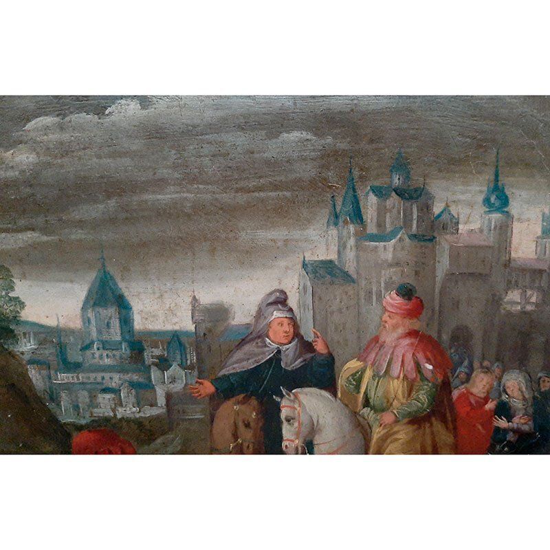 Frans Francken III, Climb To Calvary, 1600s, Oil Painting, Framed photo Art