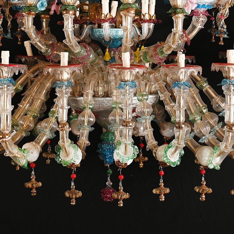 Rezzonico Murano Glass Chandelier Boat Model, 1960s photo for sale