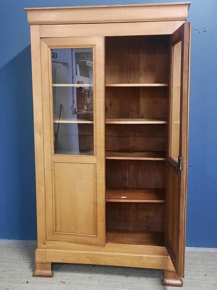 Louis Philippe Style Library In Merisier photo buy