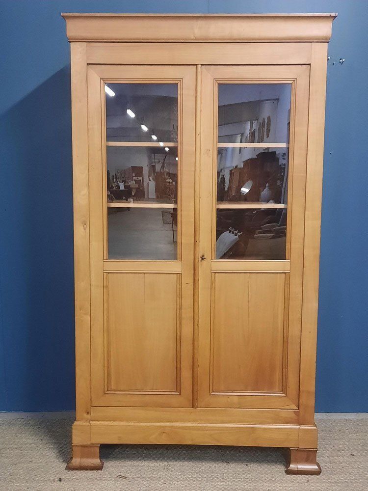 photo furniture Louis Philippe Style Library In Merisier