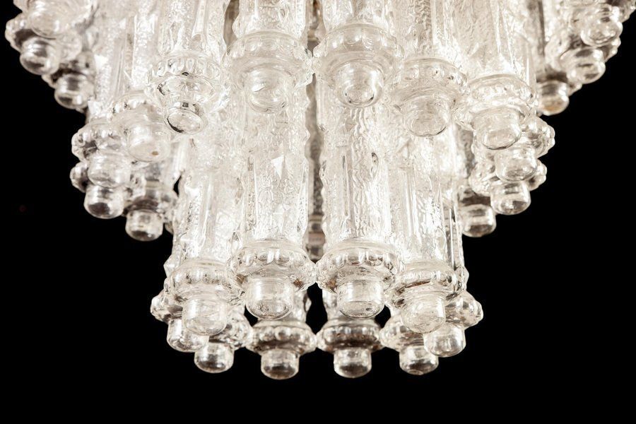 4357.0 Murano Art Glass Chandelier By Aureliano Toso, 1950 photo